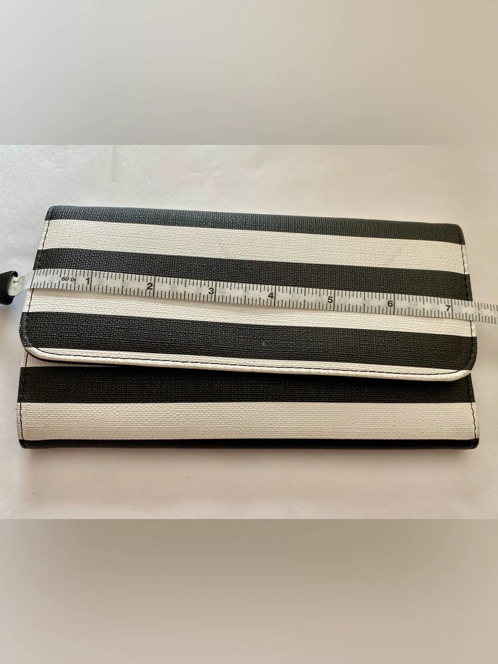 Kut From The Kloth Black & White Striped Wallet